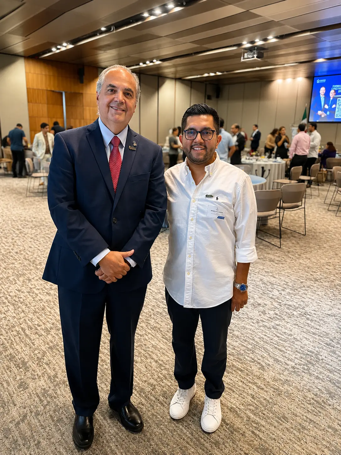 Roque Ávila en el evento de nuevos socios de CANACO Monterrey